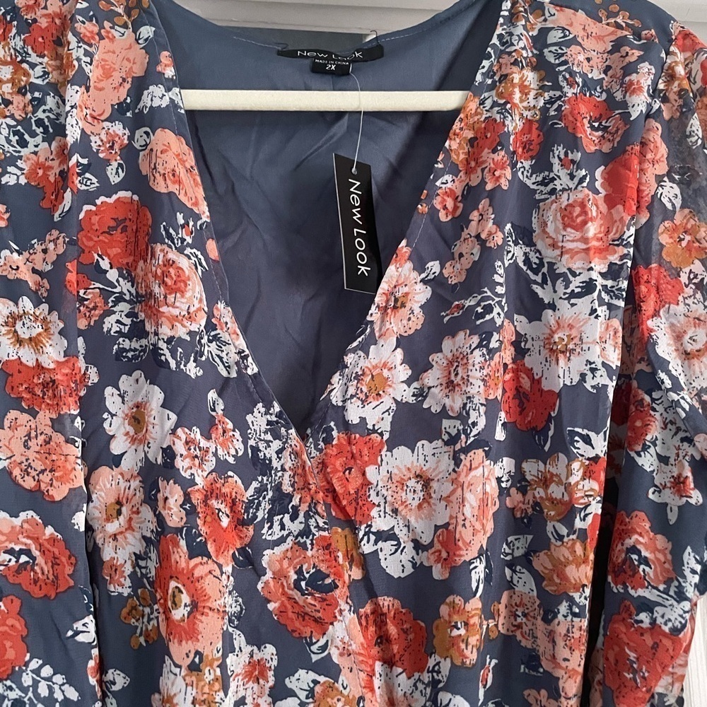 NWT New Look floral print bohemian maxi s plus size 1X & 2X πΊBN 37 - Picture 7 of 12